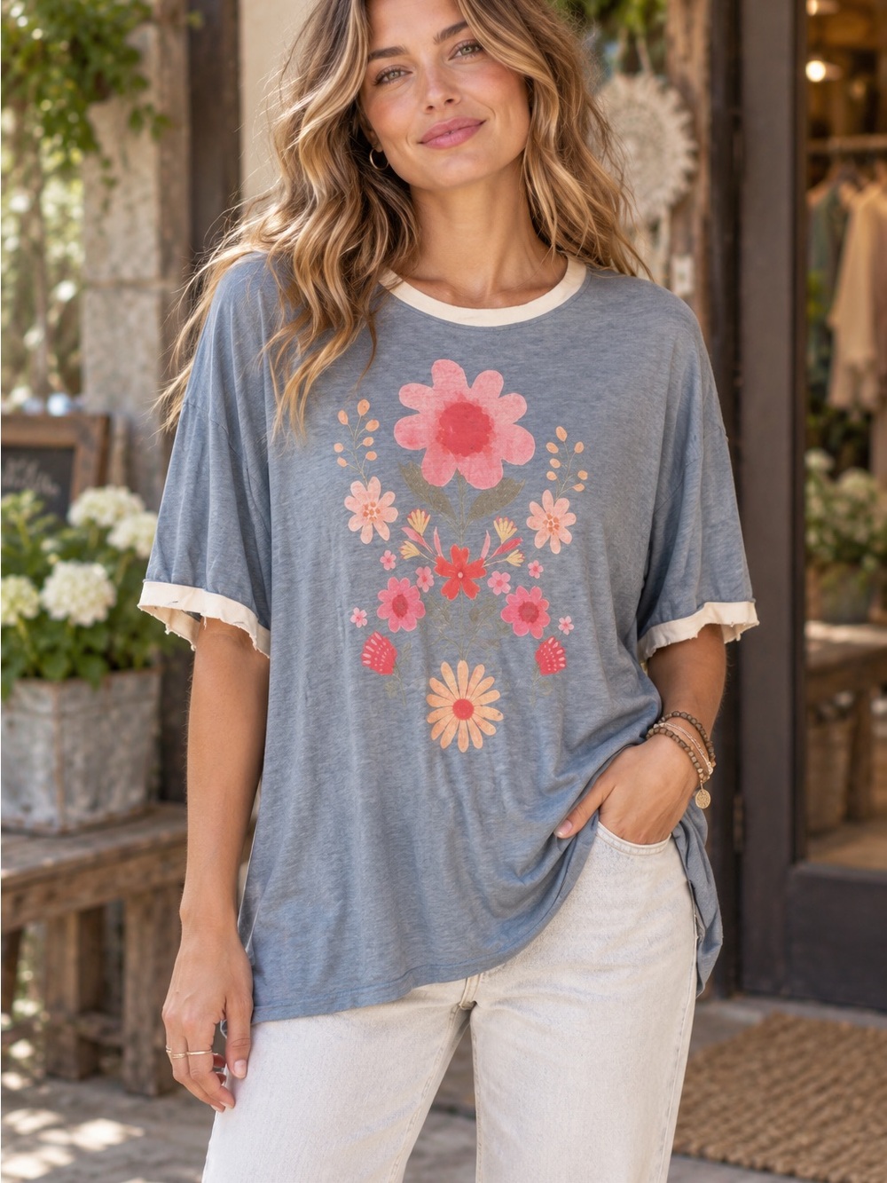 NATURAL LIFE Floral Tee (080678) 🌼 ☀️